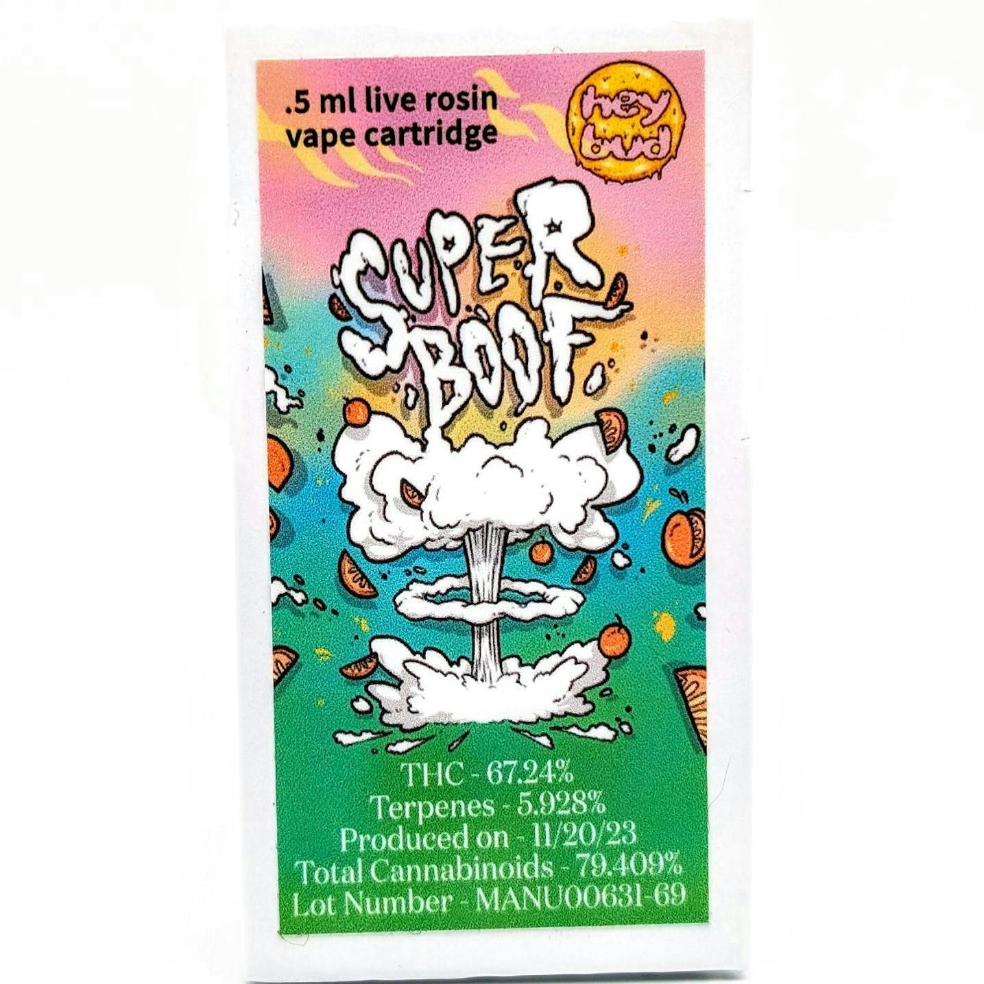 Hey Bud - Hey Bud | Superboof 0.5ml Live Rosin Vape - 1
