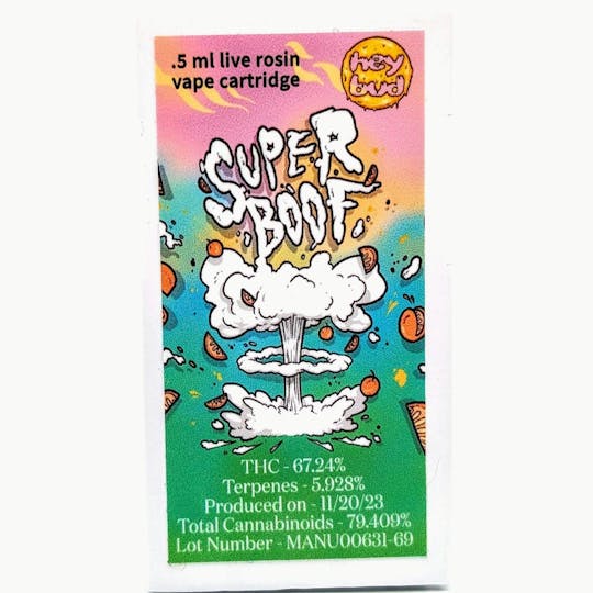 Hey Bud - Hey Bud | Superboof 0.5ml Live Rosin Vape - 1