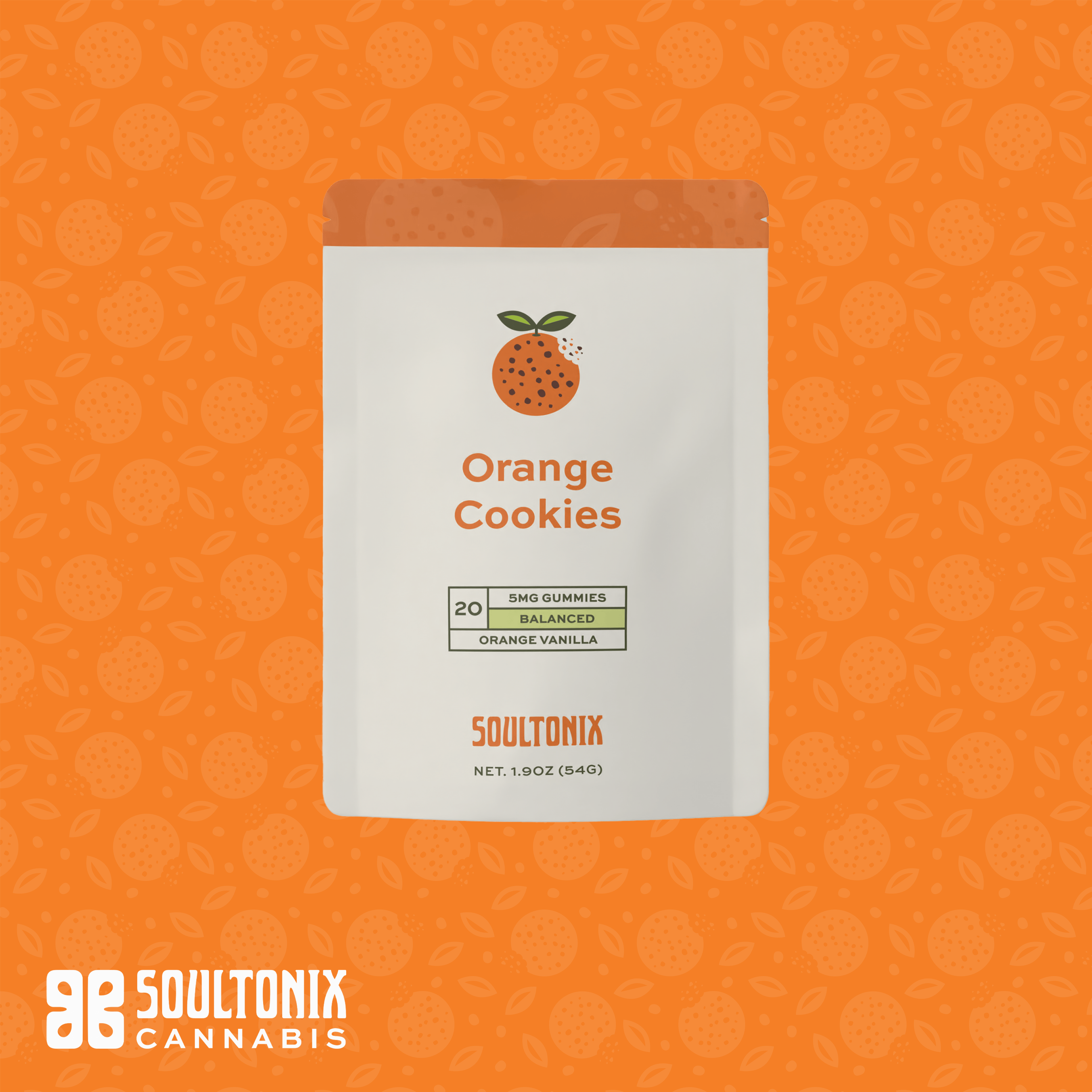 SoulTonix - SoulTonix | Orange Cookies Gummies | 100mg | 20ct | 5mg/ea - 1