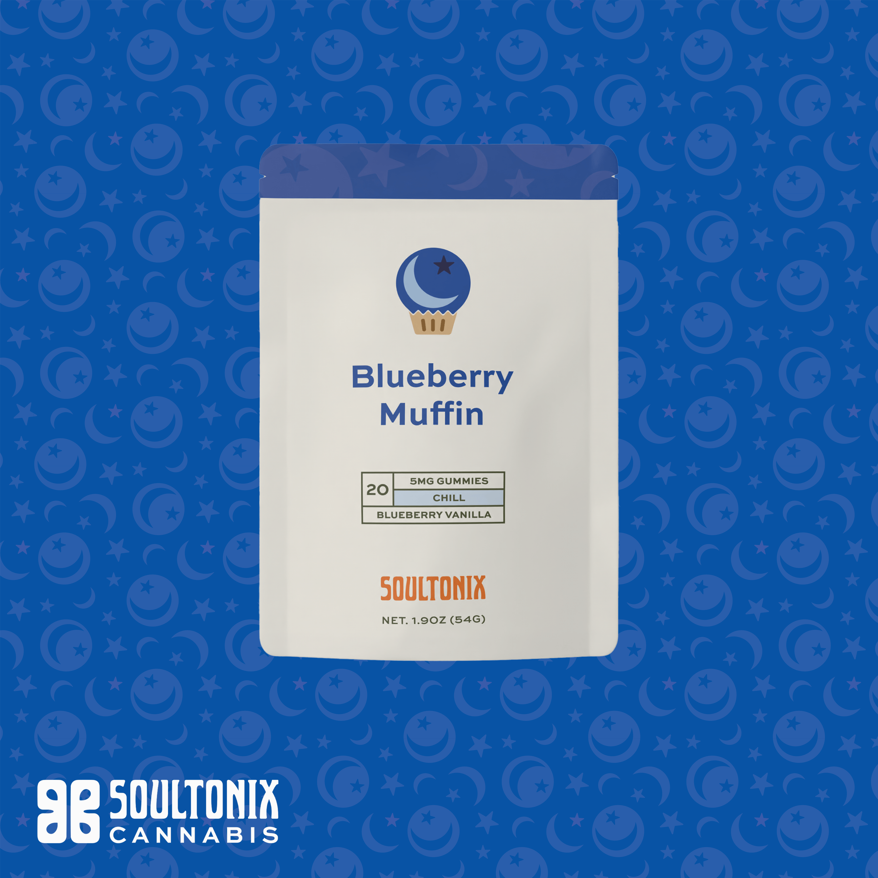 SoulTonix - SoulTonix | Blueberry Muffin 1:1 Gummies | 100mg | 20ct | 5mg/ea - 1