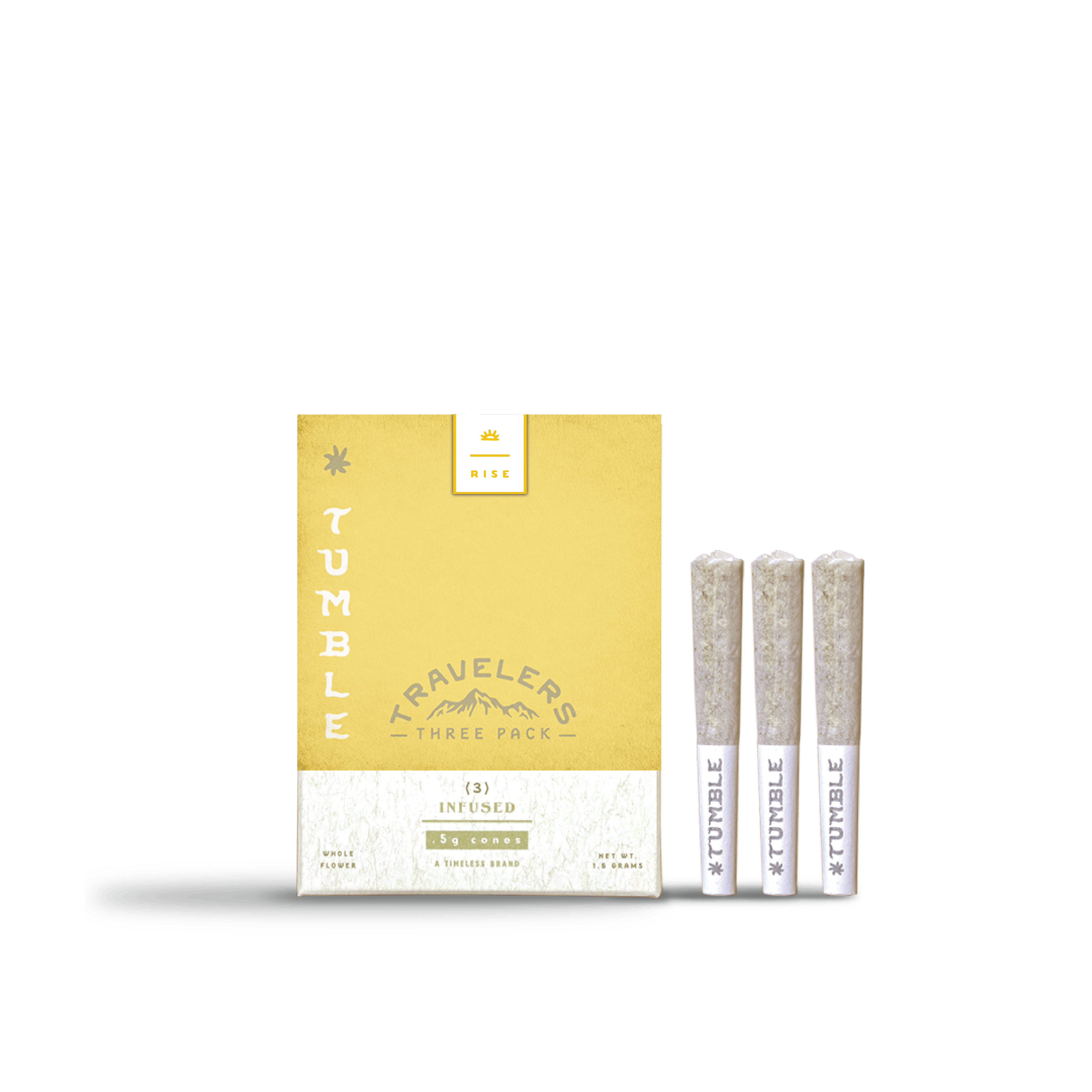 Timeless Vapes - Strawberry Cough | Tumble Travelers Infused Mini | 0.5g each | 3pk - 1