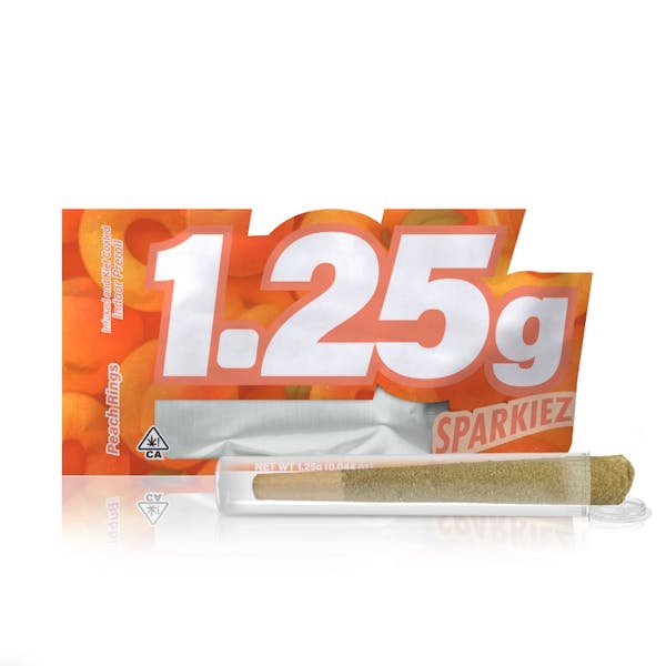 The Plant - Sparkiez 1.25g — Peach Rings Infused Kief Coated Preroll - 1