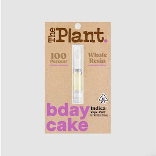 The Plant - Plant Bday Cake 100% Whole Resin Vape Cart - 1