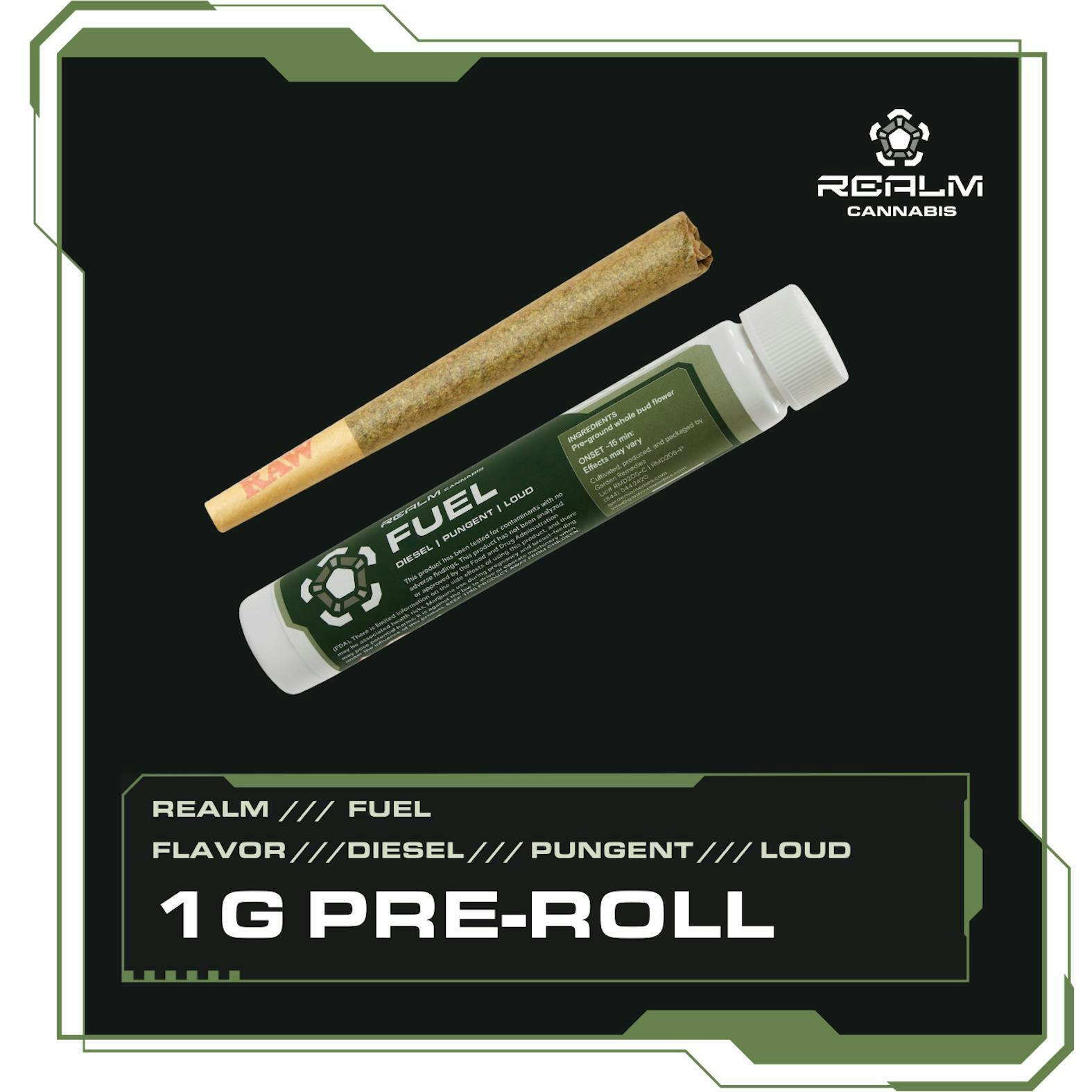 Realm Cannabis - Fuel Realm | Dessert Storm | 1g Pre-Roll - 1
