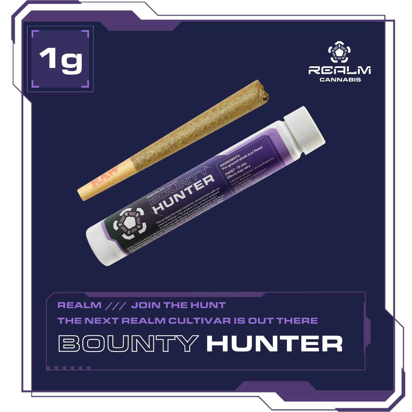 Realm Cannabis - Bounty Hunters Realm | Skywalker OG x Deadhead OG | 1g Pre-Roll - 1