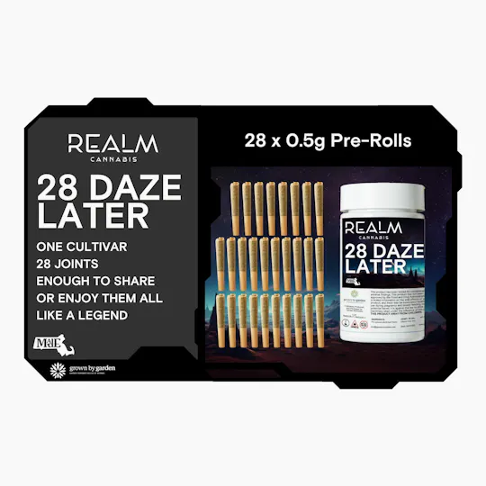 Realm Cannabis - Bounty Hunters | Grape Fritter | 28 Daze Later 14g - 1