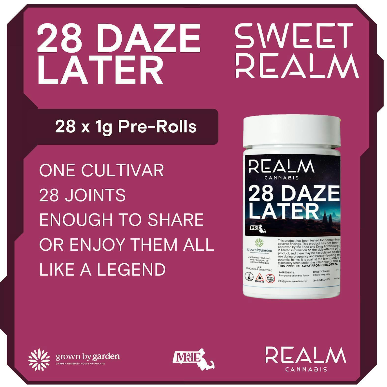 Realm Cannabis - Sweet Realm | Shade Tree | 28 Daze Later 28g - 1