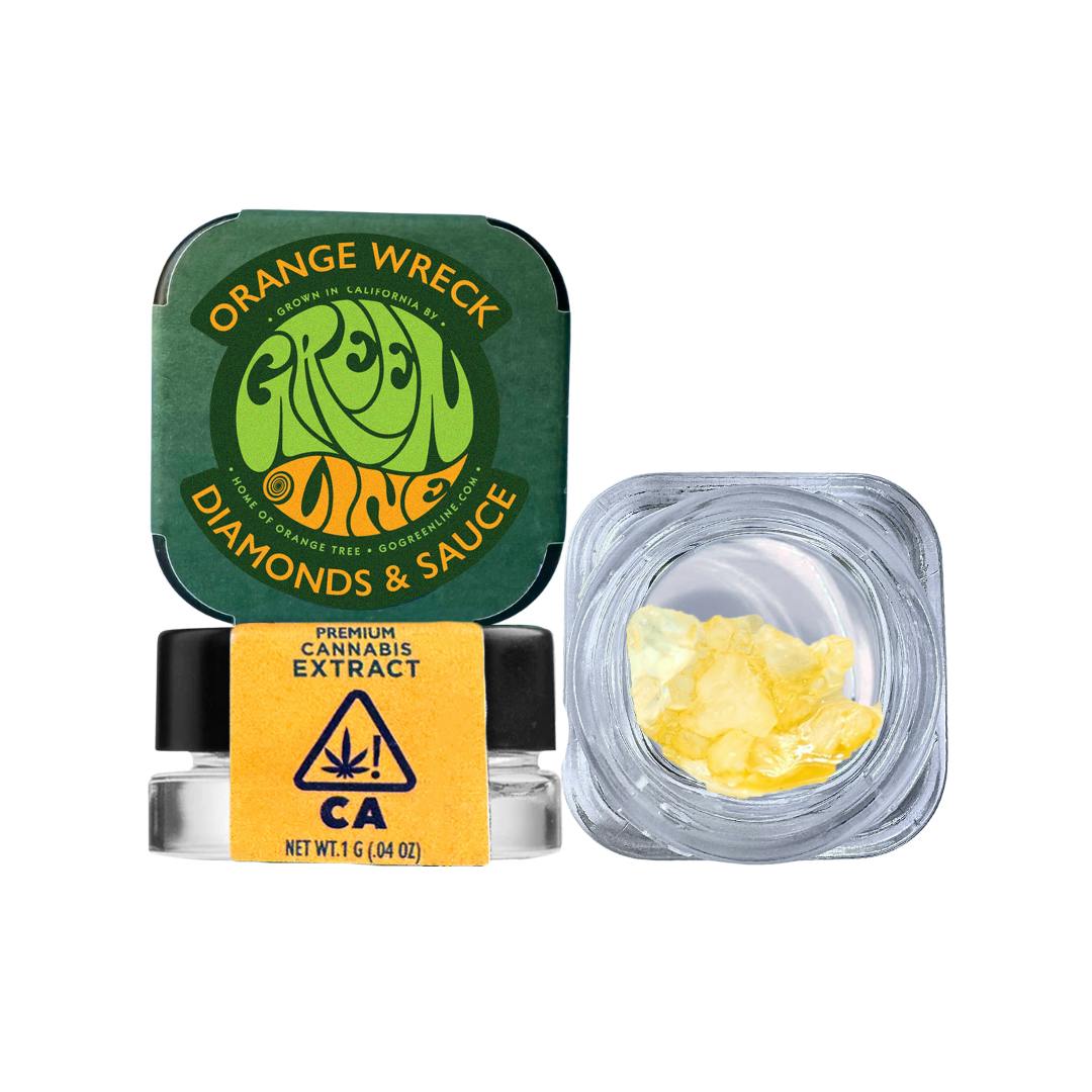 Greenline - Orange Wreck - Diamonds & Sauce - Extract - Sativa - 1g - 1