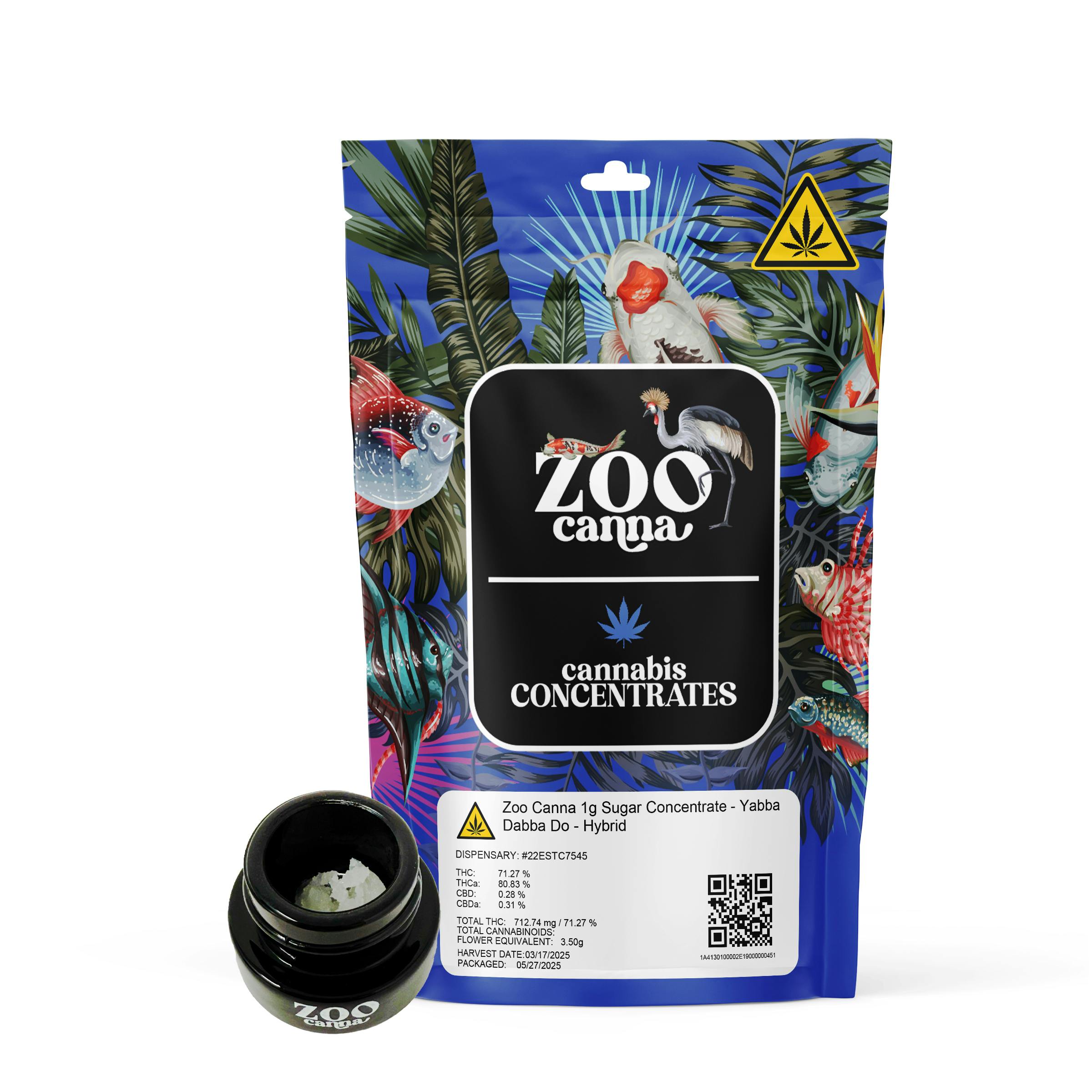 Zoo Canna - Zoo Canna 1g Sugar Concentrate - Yabba Dabba Do - Hybrid - 1