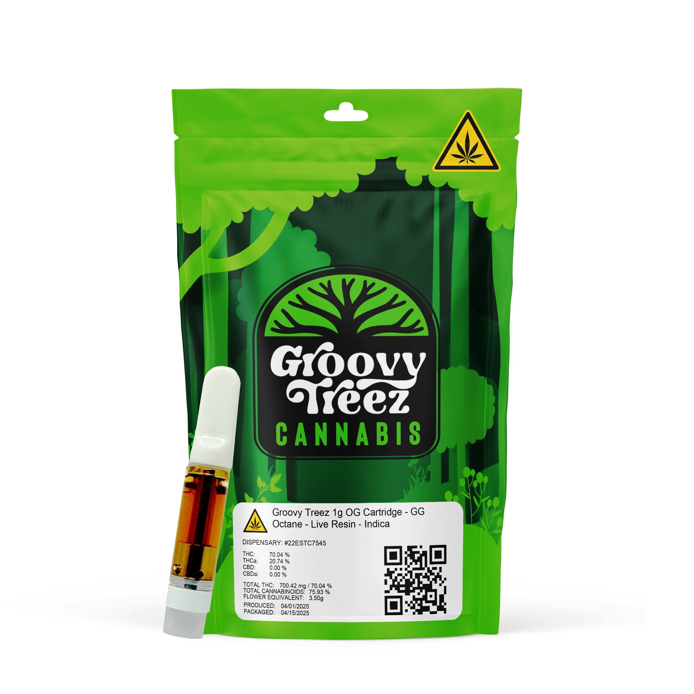 Zoo Canna - Zoo Canna 1g All Glass Cart - Live Resin Indica - GG Octane - 1