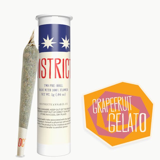 District Cannabis - Grapefruit Gelato Pre-Roll 1ct - 1
