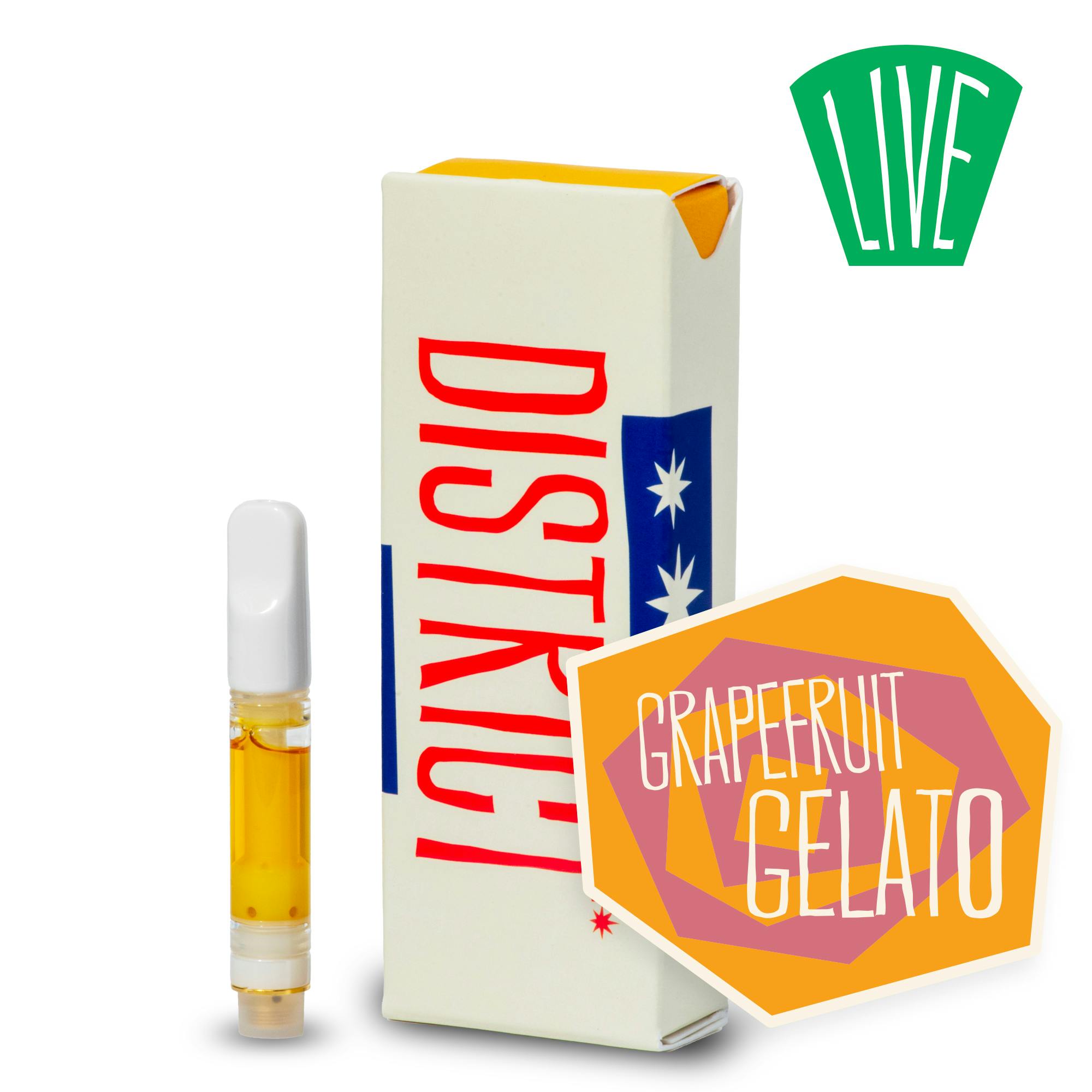 District Cannabis - Grapefruit Gelato Live Resin Vape Cartridge - 1