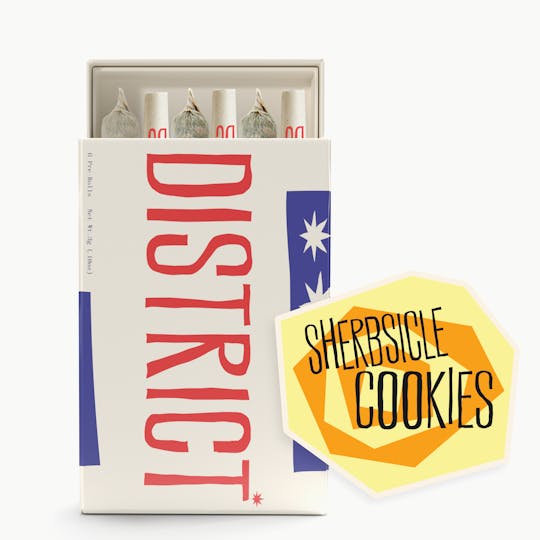 District Cannabis - Sherbsicle Cookies Pre-Roll Pack 6ct - 1