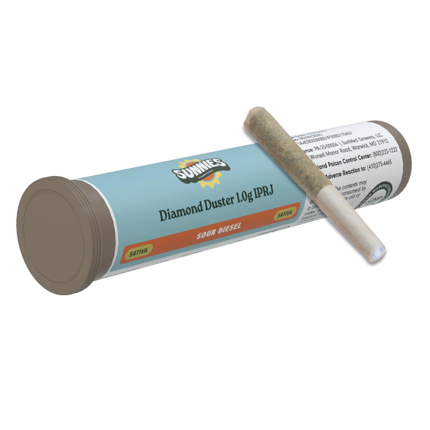 SunMed Growers - Sour Diesel Diamond Duster Pre Roll 1.0g - 1
