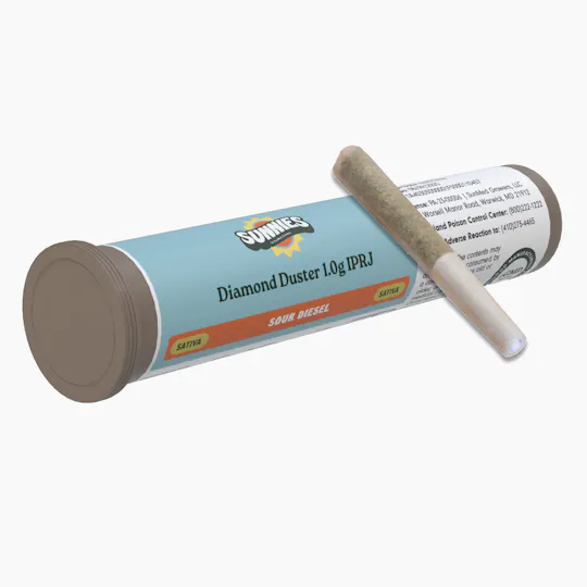 SunMed Growers - Sour Diesel Diamond Duster Pre Roll 1.0g - 1