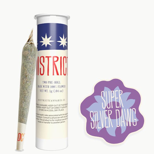 District Cannabis - Super Silver Dawg Pre-Roll 1g - 1