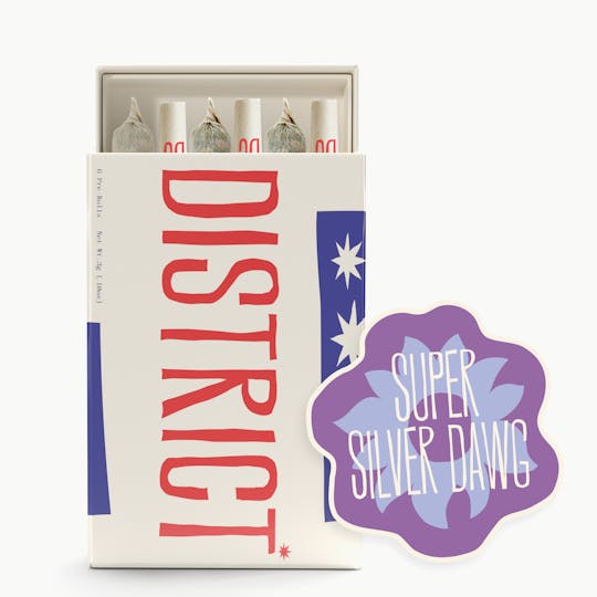 District Cannabis - Super Silver Dawg Pre-Roll Pack 6ct - 1