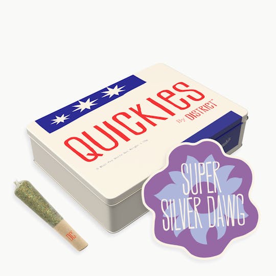 District Cannabis - Super Silver Dawg | Quickies | 0.35g mini joints 5ct - 1