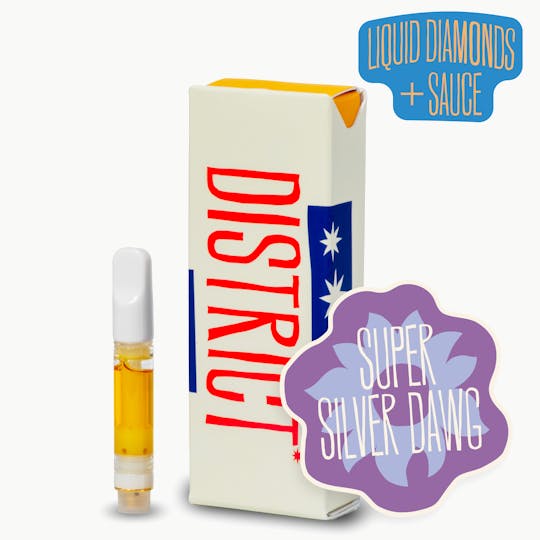 District Cannabis - Super Silver Dawg Liquid Diamonds & Sauce Cartridge - 1