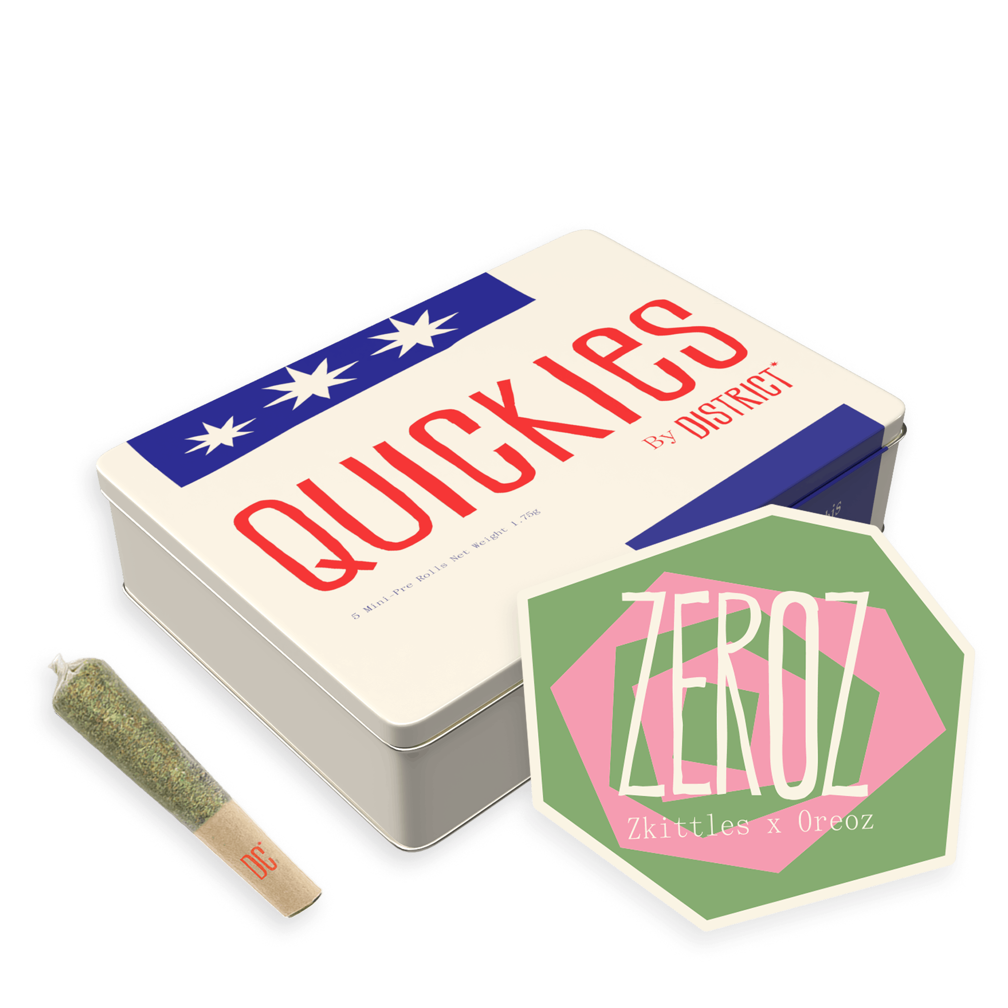 District Cannabis - Zeroz | Quickies | 0.35 mini joints 5ct - 1