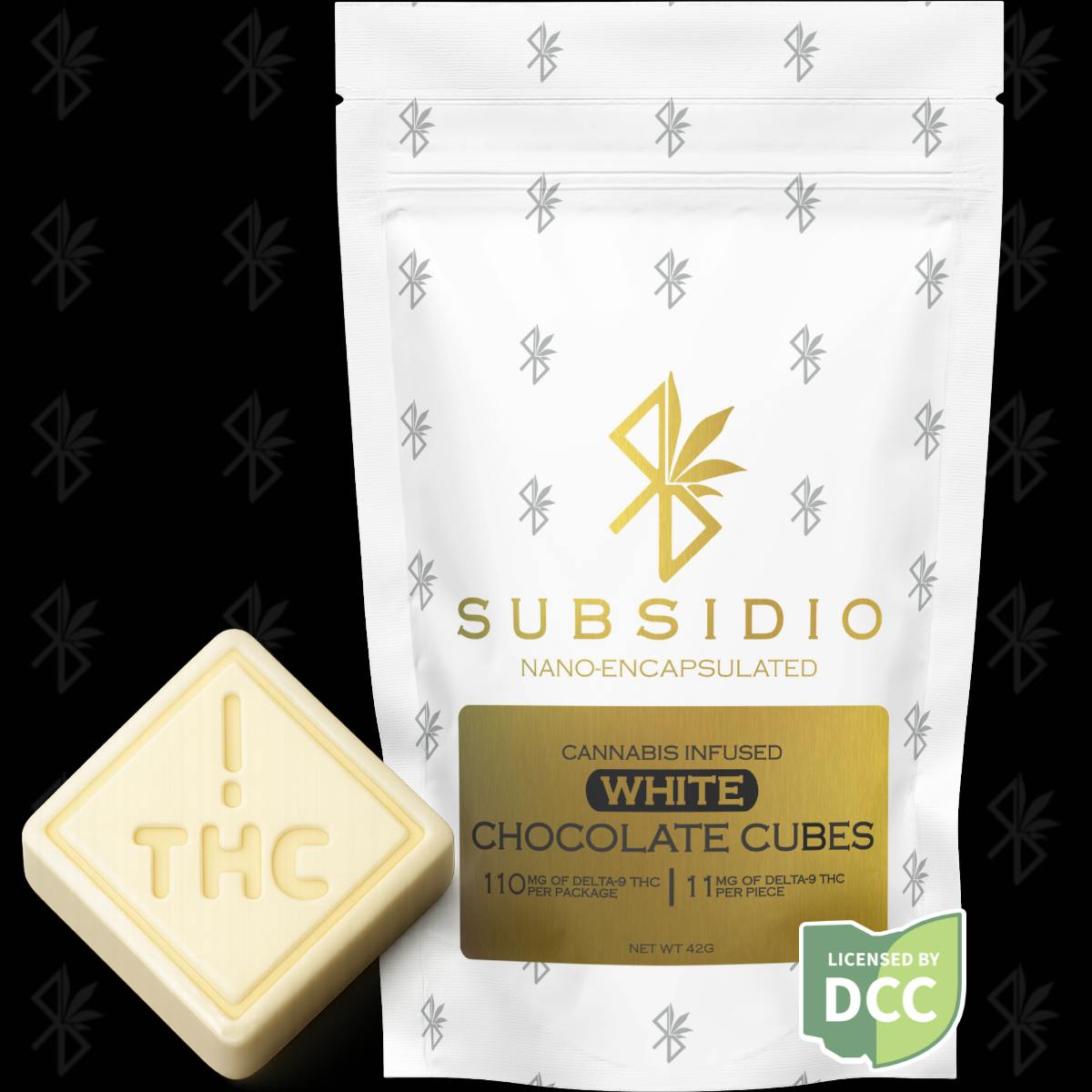 Subsidio - Nano-THC Infused White Chocolates | 110mg | 10pk - 1