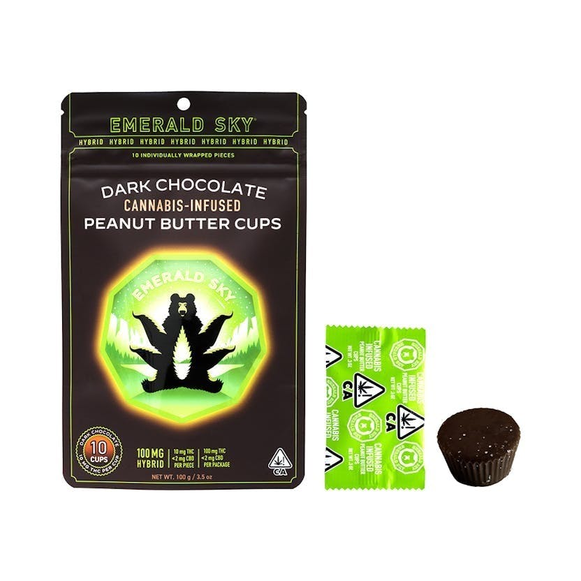 Sky Pack Farms - Emerald Sky | Dark Chocolate Peanut Butter Cups | Hybrid | 100mg 10pk - 1