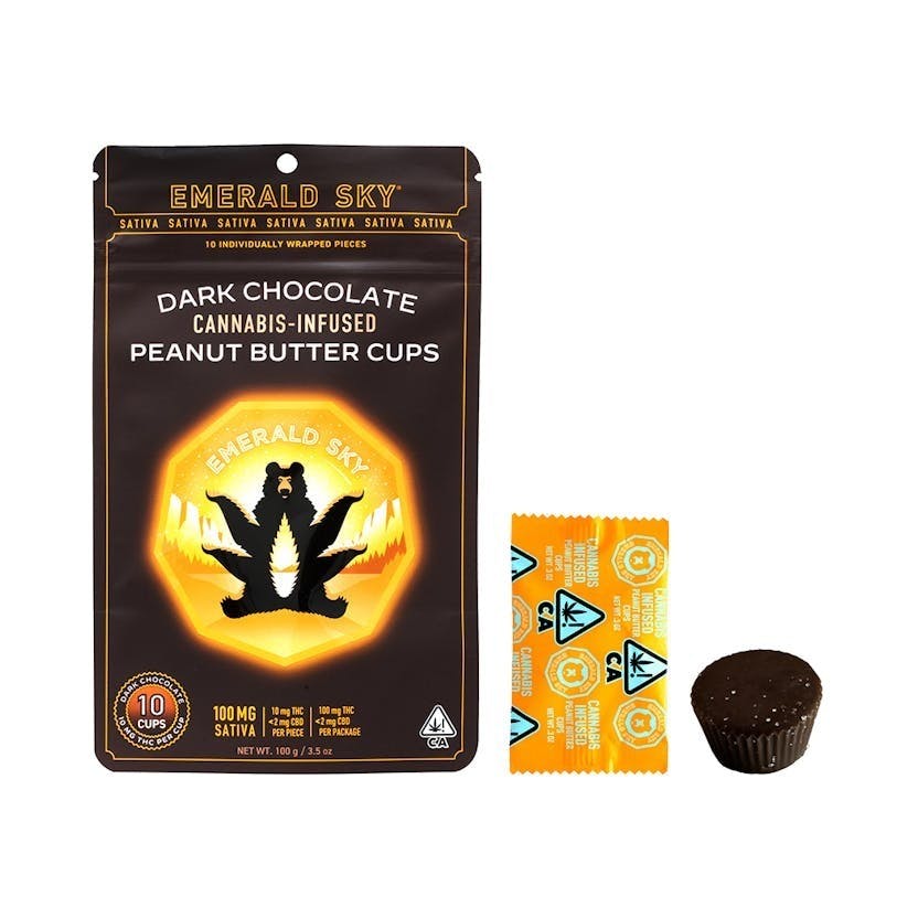 Sky Pack Farms - Emerald Sky | Dark Chocolate Peanut Butter Cups | Sativa | 100mg 10pk - 1