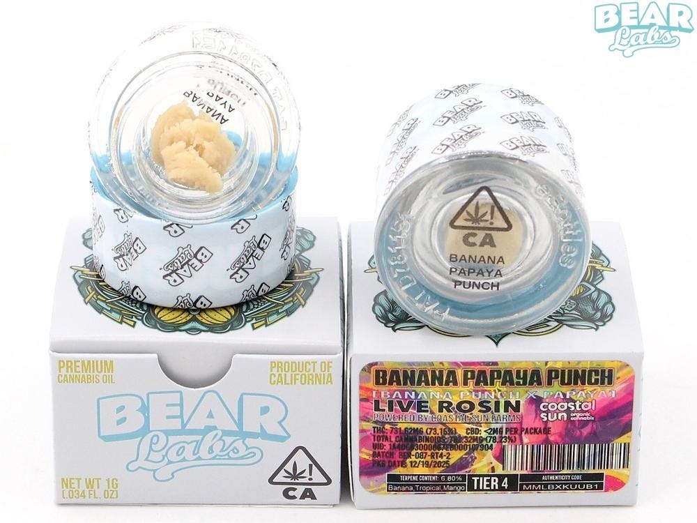 Bear Labs - BEAR Labs - Banana Papaya Punch - Rosin Tier 4 - 1