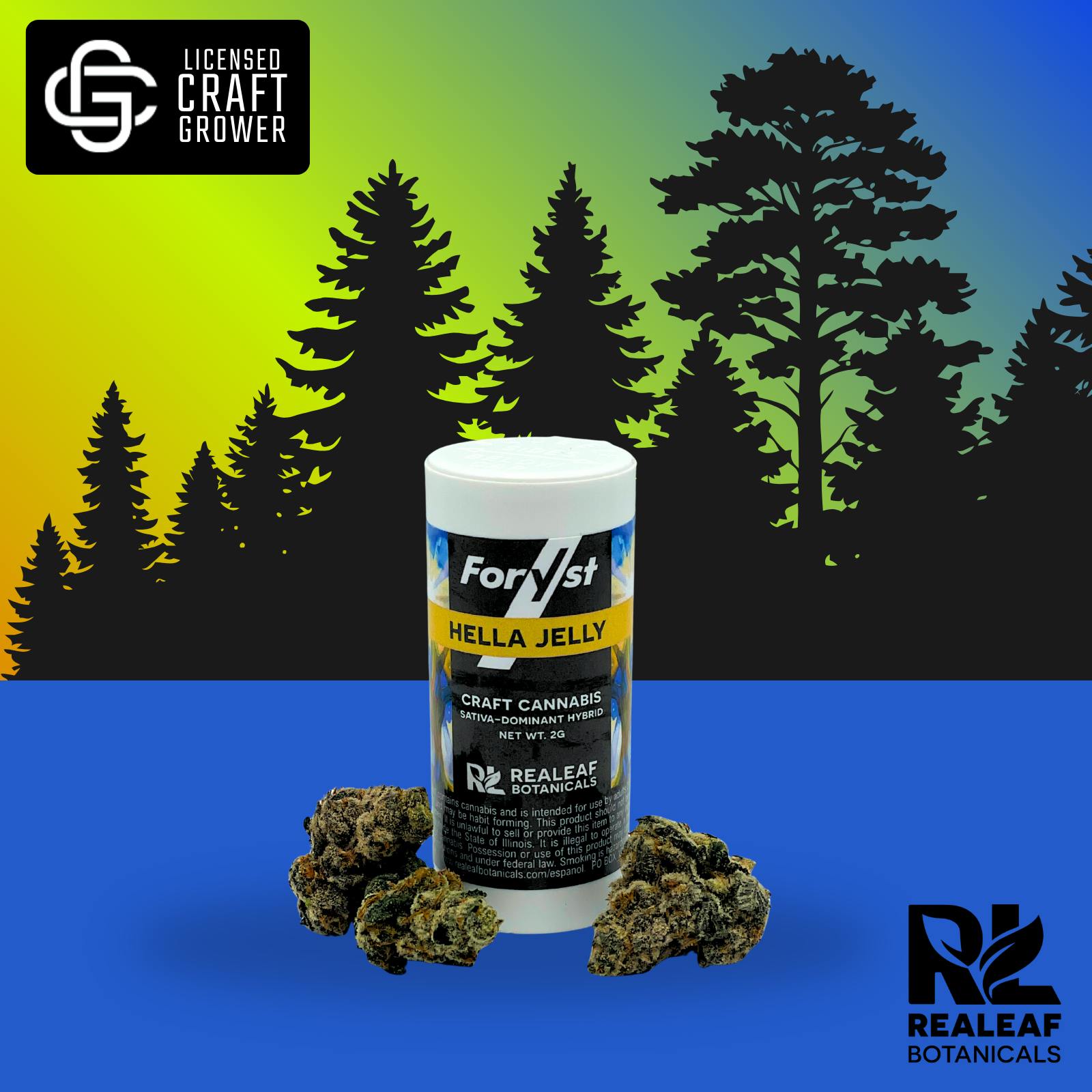 Realeaf Botanicals - Hella Jelly Foryst Flower 2g - 1