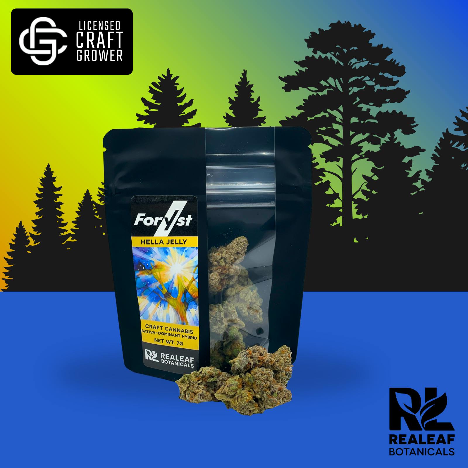 Realeaf Botanicals - Hella Jelly Foryst Flower 7g - 1