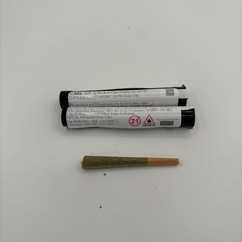 Advanced Grow Labs - Advanced Grow Labs - Glue Fondue Pre-Roll 1g - 1