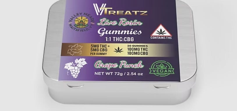 Vtreatz - Vtreatz | Grape Punch | 1:1 Hash Rosin Gummies | 20pk - 1