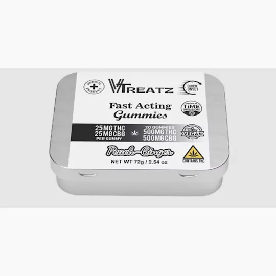 Vtreatz - Vtreatz | Peach-Ginger | Gummies | 20pk - 1