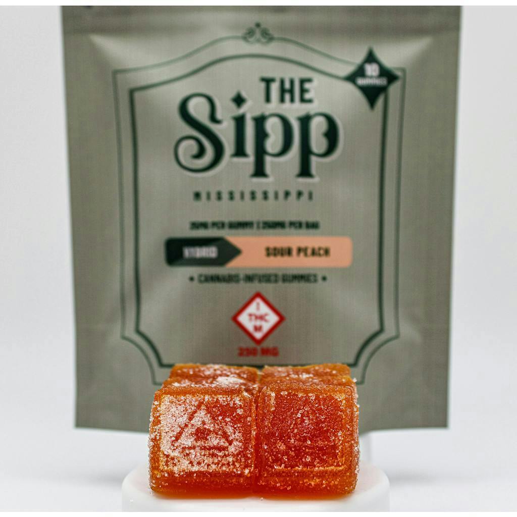 The Sipp - Sour Peach Gummies – 250mg - 1