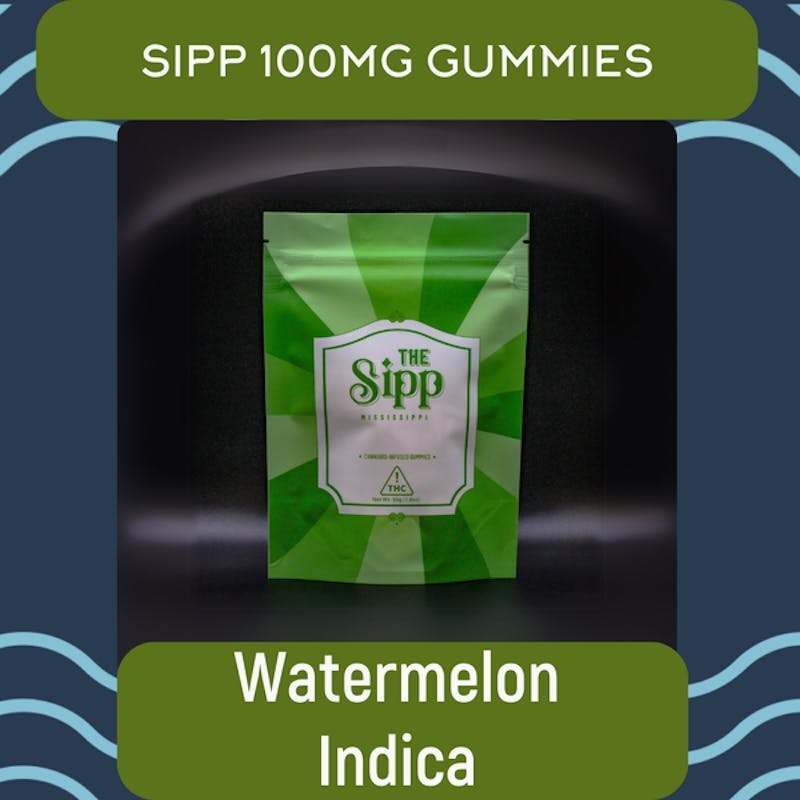 The Sipp - Sweet Watermelon Indica Gummies – 100mg - 1