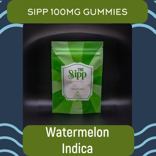 The Sipp - Sweet Watermelon Indica Gummies – 100mg - 1
