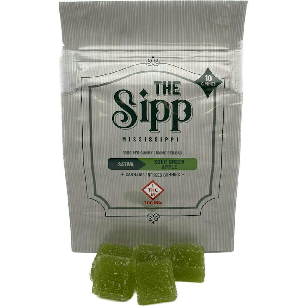 The Sipp - Sour Green Apple Gummies – 200mg - 1