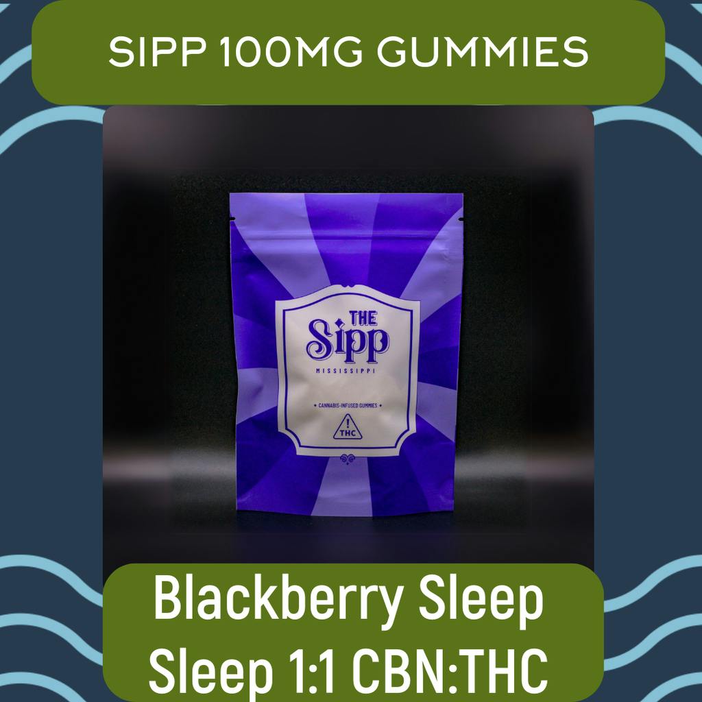 The Sipp - 1:1 CBN Blackberry Sleep Gummies – 100mg - 1