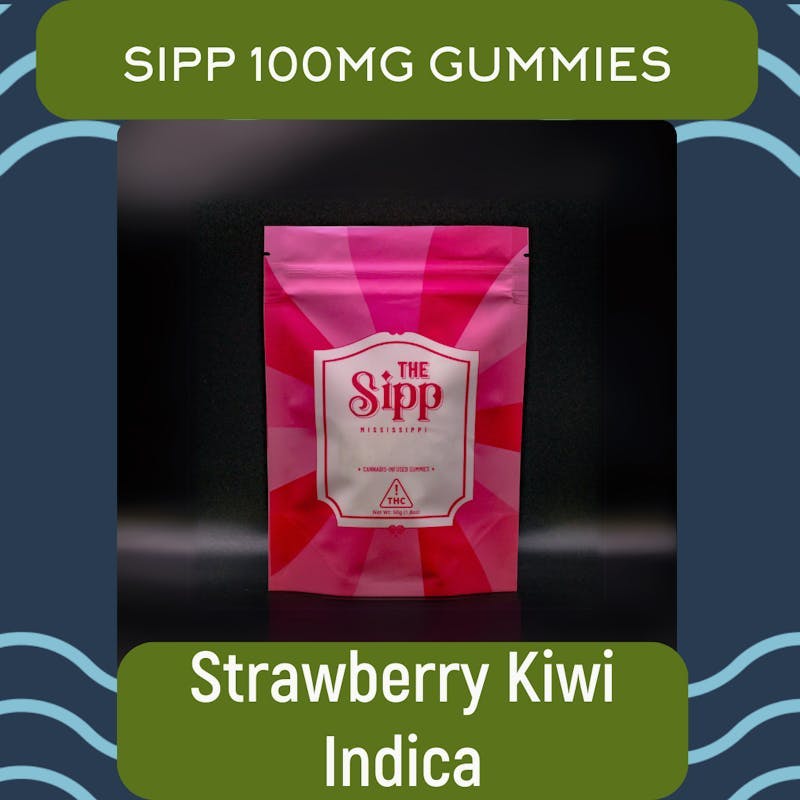 The Sipp - Strawberry Kiwi Indica Gummies – 100mg - 1