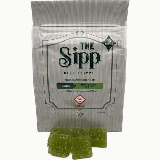 The Sipp - Sour Green Apple Gummies – 100mg - 1