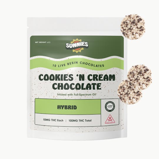 SunMed Growers - Cookies 'N Cream Chocolate - Hybrid 100mg - 1