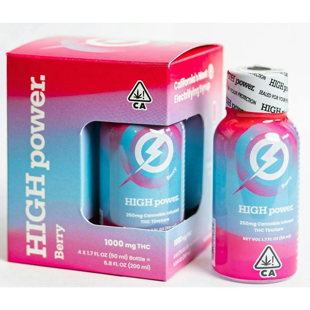 HIGH power syrup - Berry – Mix-In – 1000mg THC – 4 Pack - 1