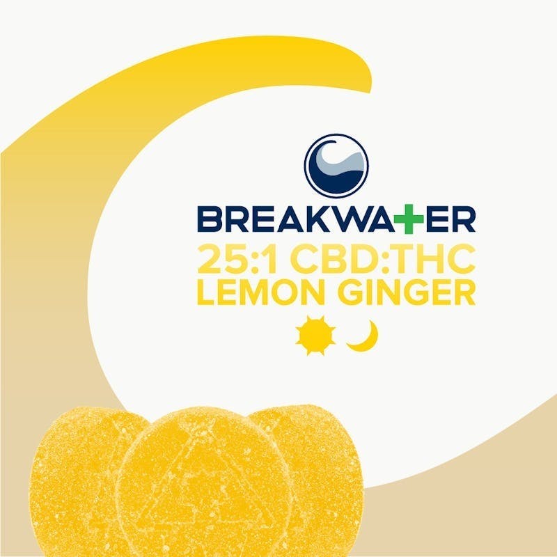 Breakwater - Lemon Ginger | 25:1 CBD:THC | 10pk - 1