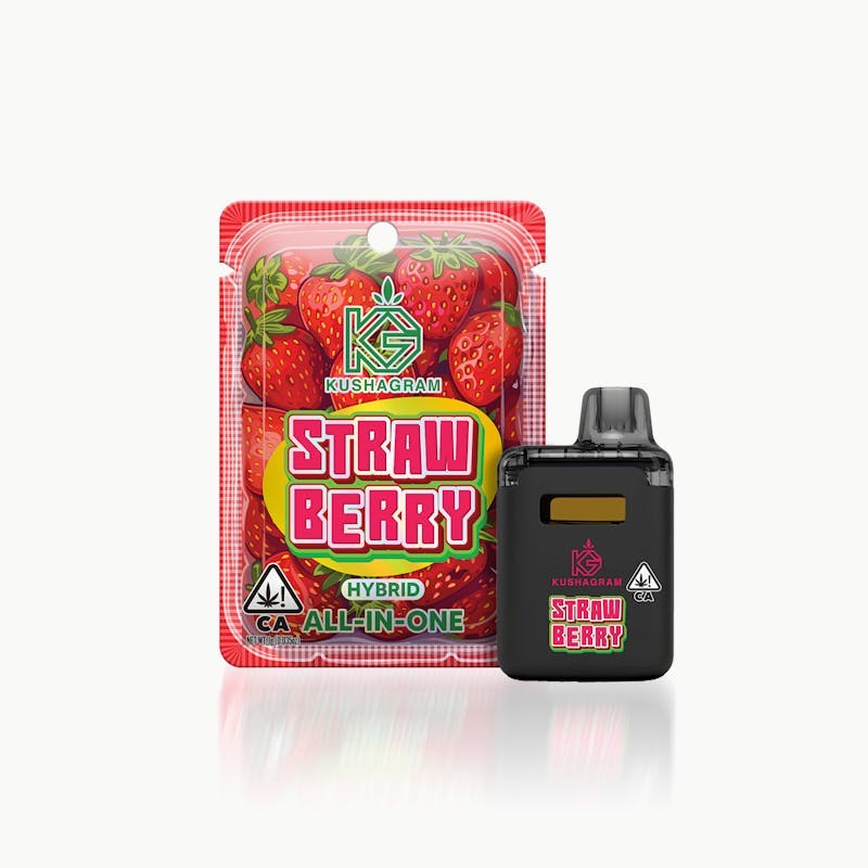 KUSHAGRAM - Strawberry AIO Vape 1g - 1