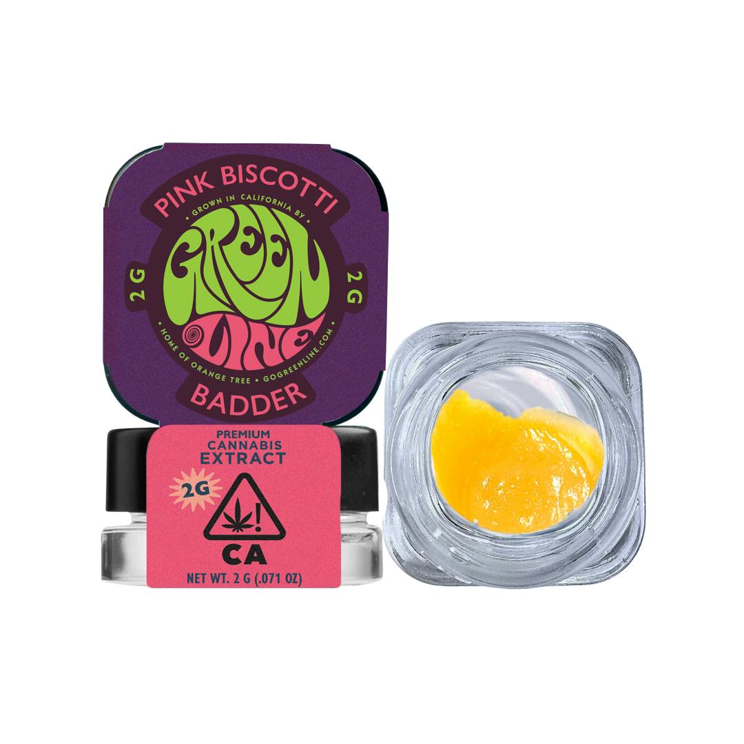 Greenline - Pink Biscotti - Badder - Extract - Indica - 2g - 1