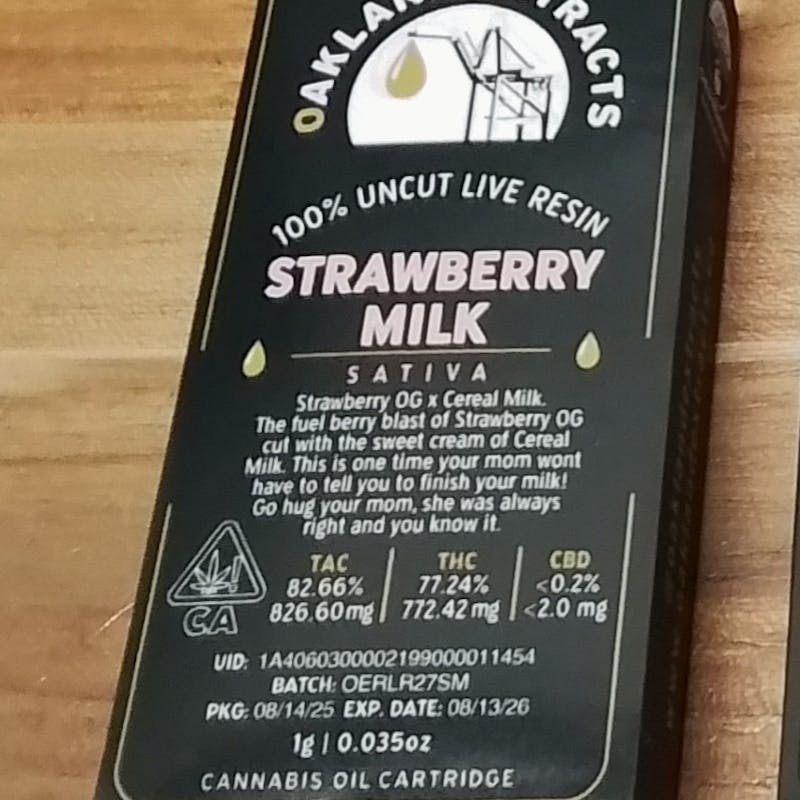 Oakland Extracts - Strawberry Milk | Live Resin Cartridge 1g - 1