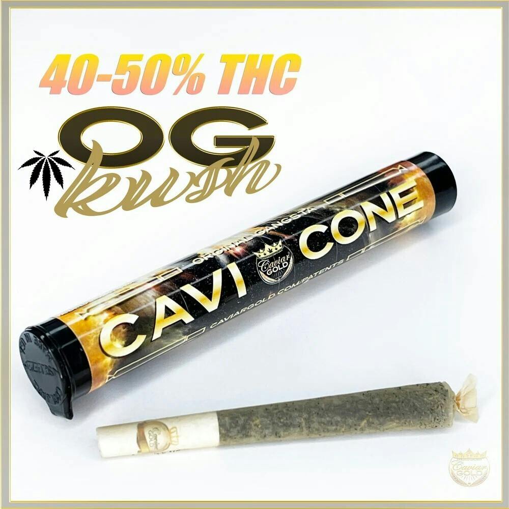 Caviar Gold - Cavi Cone | Infused Pre-Roll | Original Gangsta | 1.3g - 1