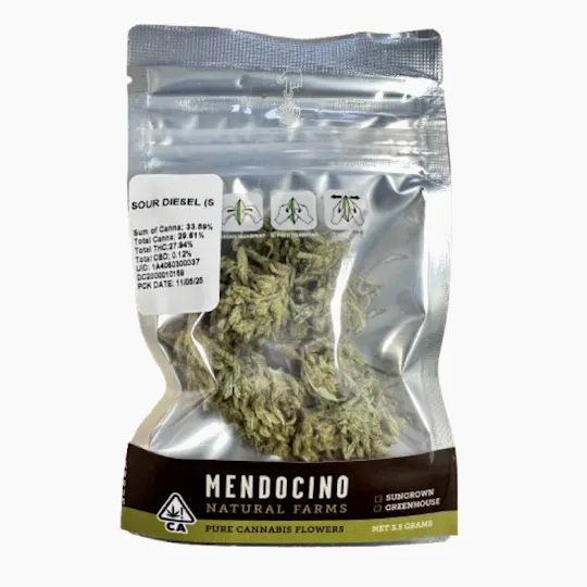 mendocino natural farms - Mendocino Natural Farms - Sour Diesel Flower 3.5g - 1
