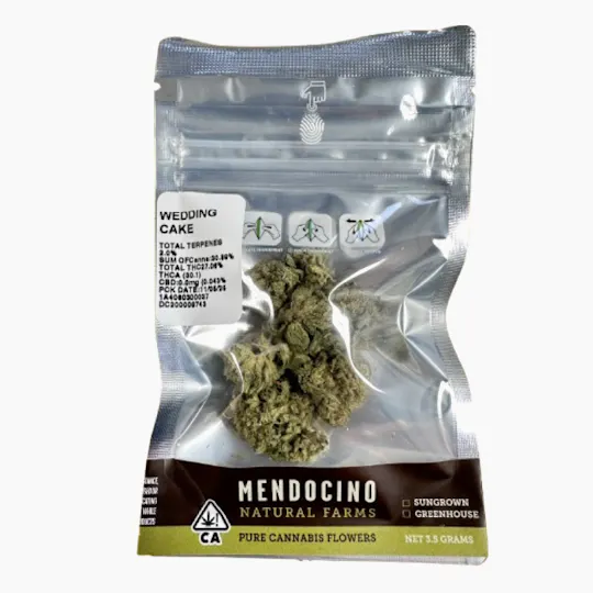 mendocino natural farms - Mendocino Natural Farms - Wedding Cake Flower 3.5g - 1