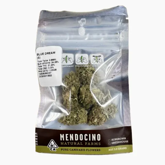 mendocino natural farms - Mendocino Natural Farms - Blue Dream Flower 3.5g - 1